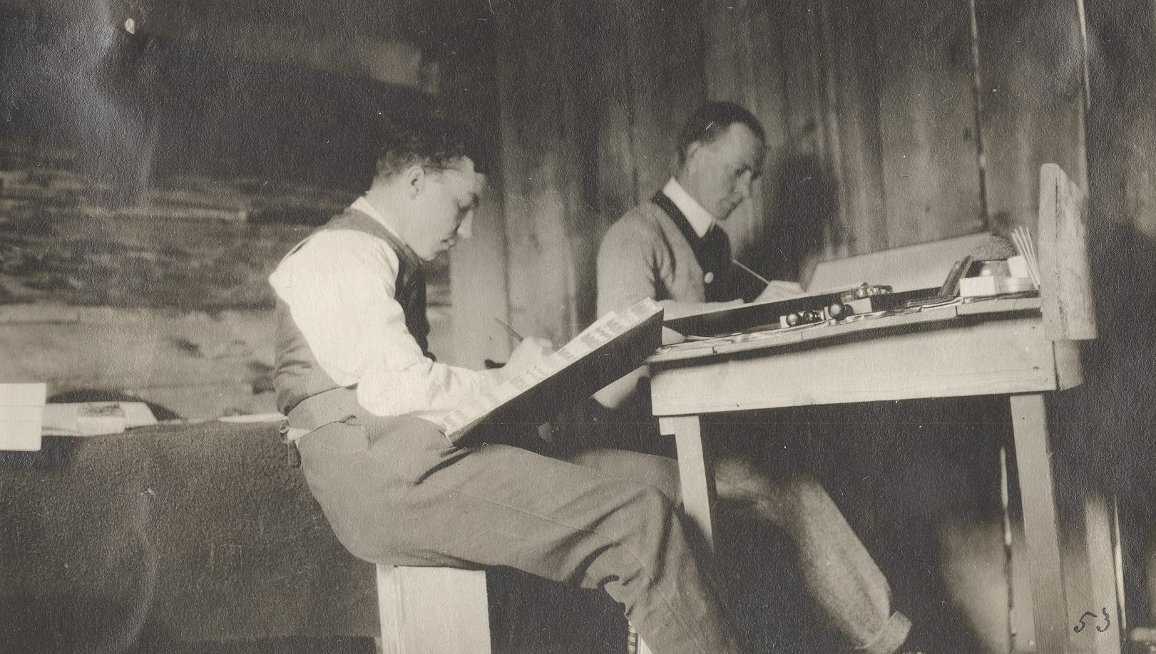Two men reading